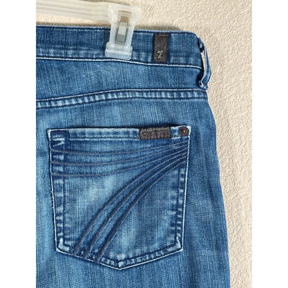 7 For All Mankind Jeans Women's DOJO Bermuda Shorts in Medium wash - Picture 7 of 7